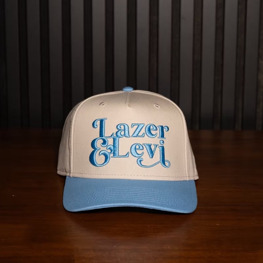 Lazer & Levi Merch Trucker Hat- Ballcap, Country Music Merch, Blue/White